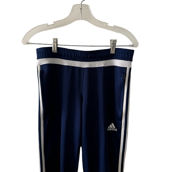 Adidas Training Track Pants Youth Boy Size Small Navy Blue White Soccer Sporty - Picture 3 of 14